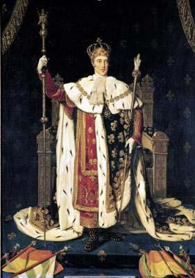 Jean Auguste Dominique Ingres Portrait of the King Charles X of France in coronation robes Sweden oil painting art
